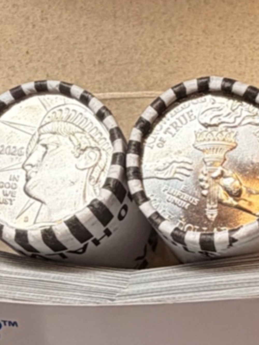 2026 D 4 coins Semiquinc Liberty $Half FROM Bank Roll #206259461695
